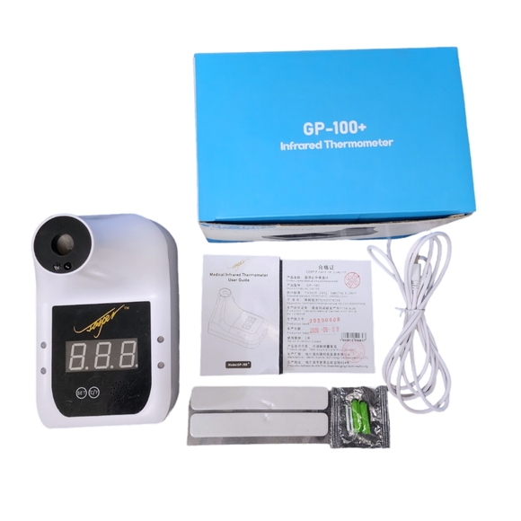 Infrared Thermometer Digital LCD Wall Mount Non Contact Temperature Alarm USB - Picture 2 of 6